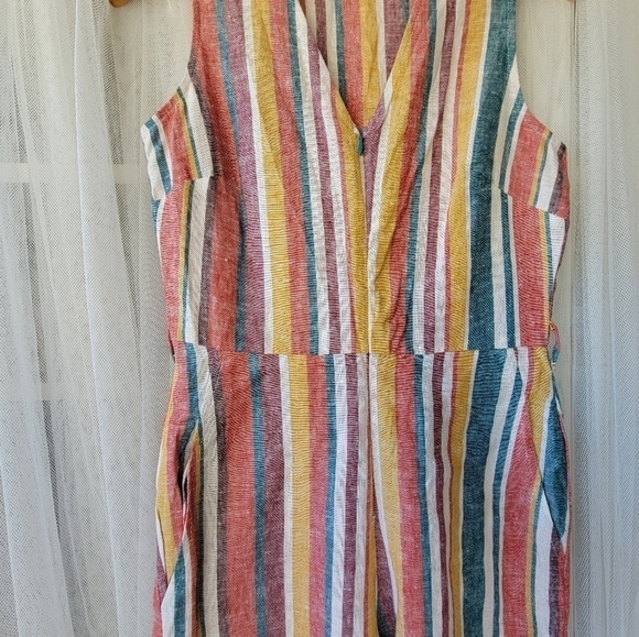 Nordstrom ECI New York Stripes Cropped Linen Jumpsuit - Picture 5 of 12